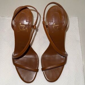 Christian Louboutin Tan/Brown Rosalie Heel 38.5EU